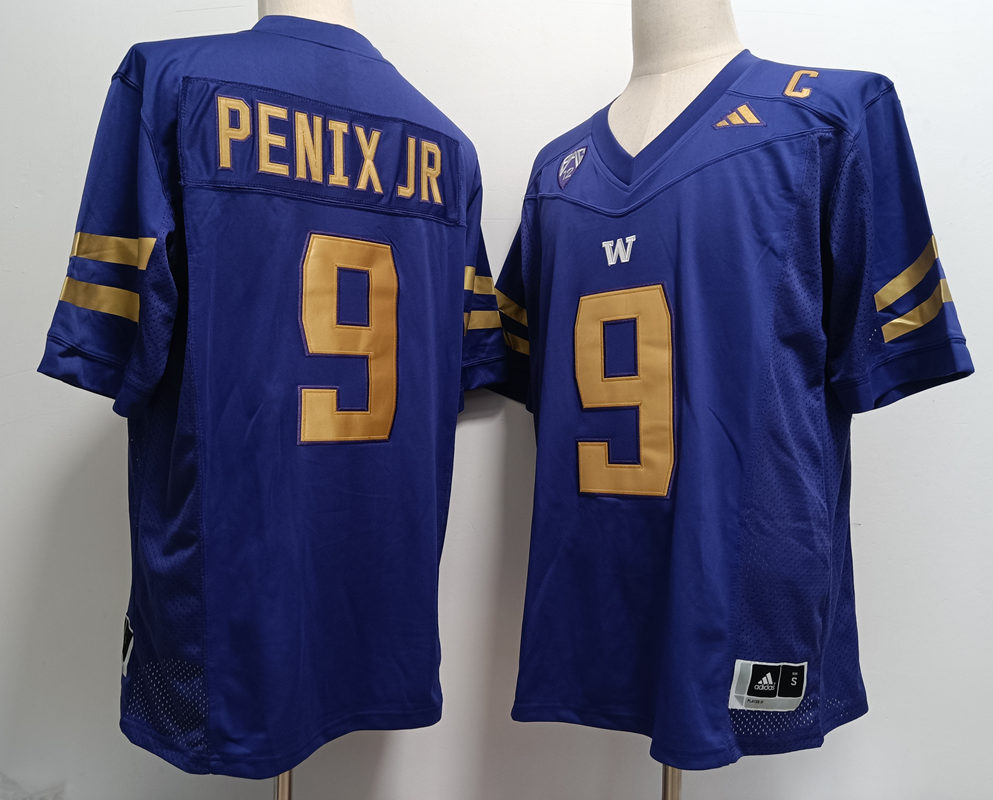 Men's Washington Huskies #9 Michael Penix Jr. Purple Stitched Jersey